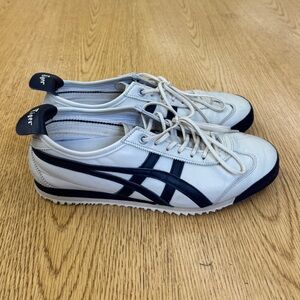 Onitsuka Tiger Mexico 66 Off-White and Navy Sneakers Size US mens 6.5/39.5 Euro